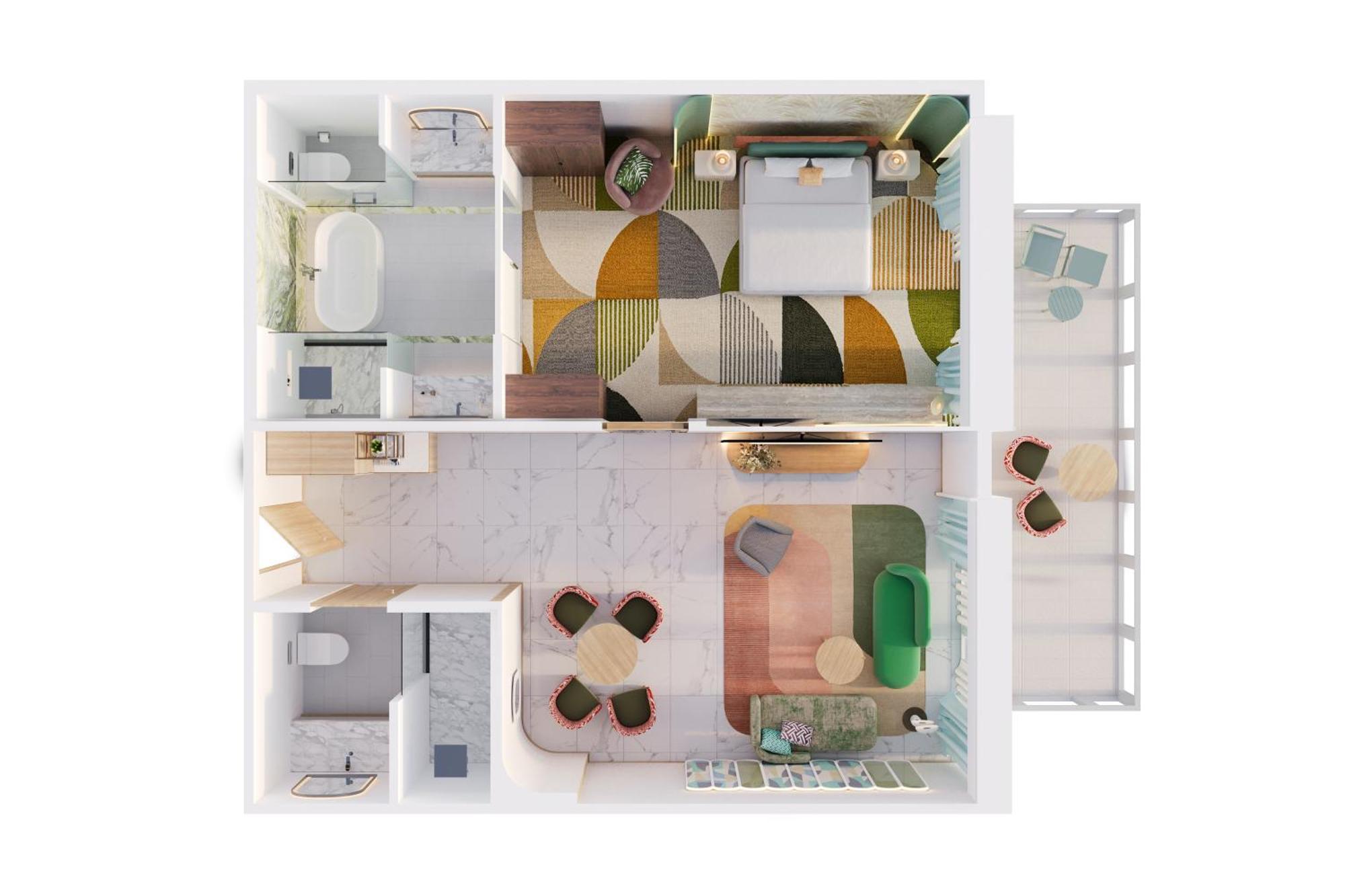 Pier Sixty-Six Hotel Fort Lauderdale Exterior photo 3D floor plan